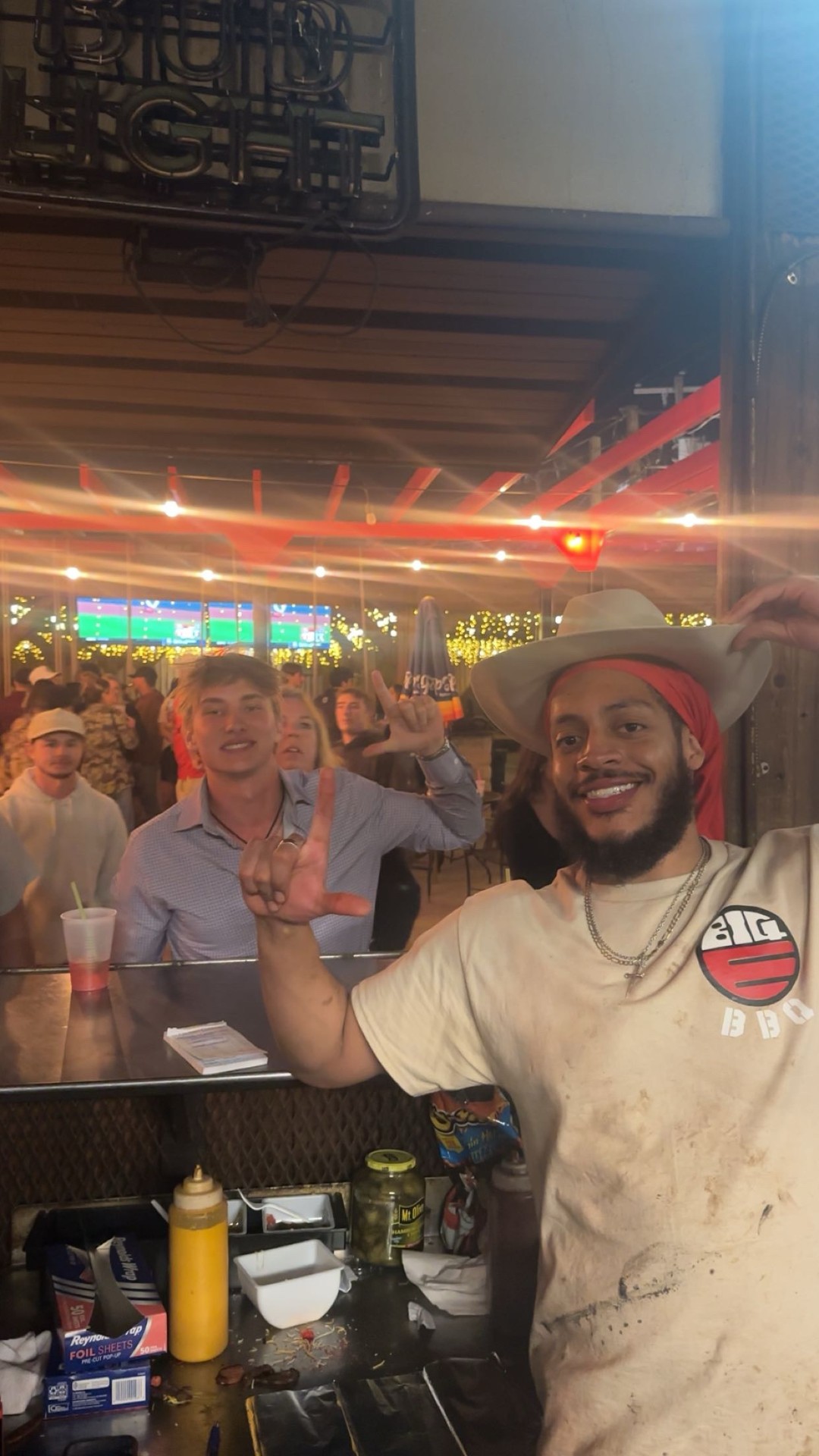 Trey Ellis at the Big E's BBQ pit